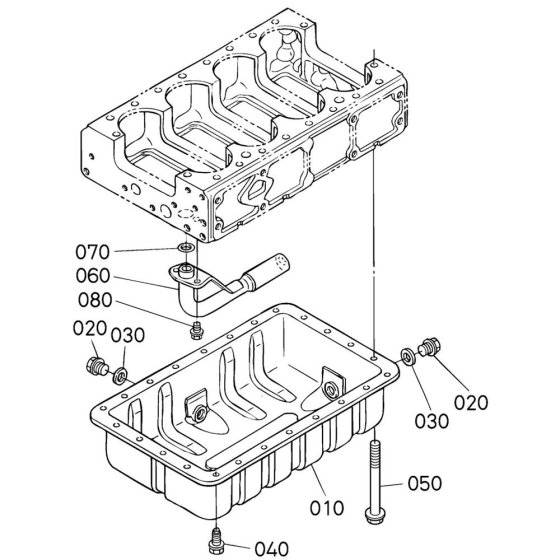 Oil Pan Assembly for Kubota V3600-E3B Engine