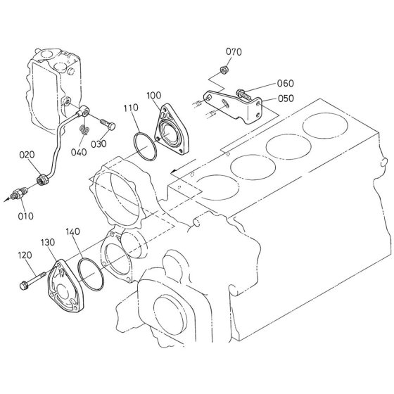 Hydraulic Pump Assembly for Kubota V3600-T-E3B Engine