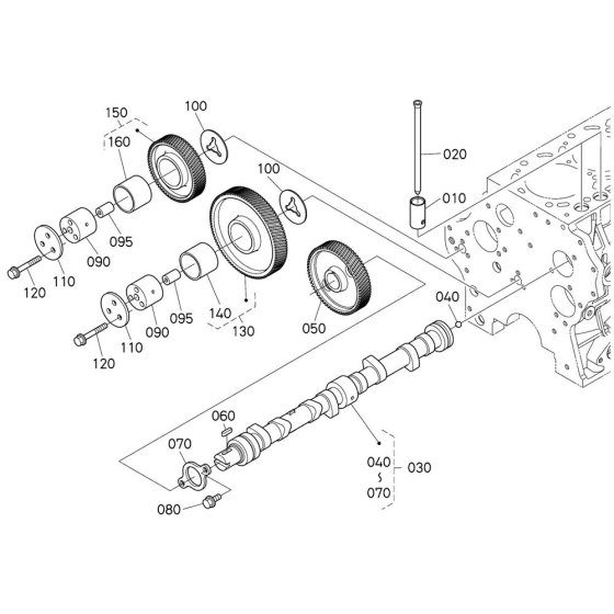 Camshaft Assembly for Kubota V3600-T-E3B Engine