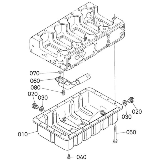 Oil Pan Assembly for Kubota V3800DI-T-E3B Engine