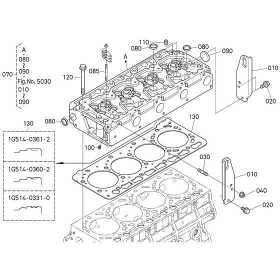 Cylinder Head Assembly for Kubota V3800DI-T-E3B Engine