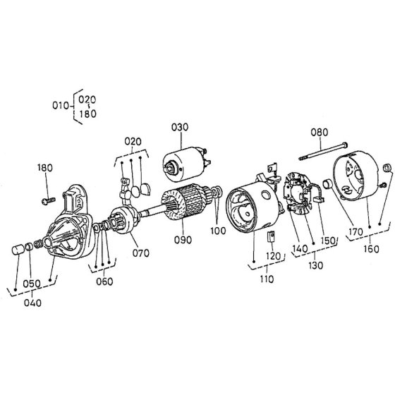 Starter Assembly for Kubota WG750-E Engine