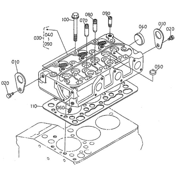 Cylinder Head Assembly for Kubota WG750-E Engine