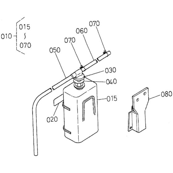 Reserve Tank Assembly for Kubota WG750-E Engine