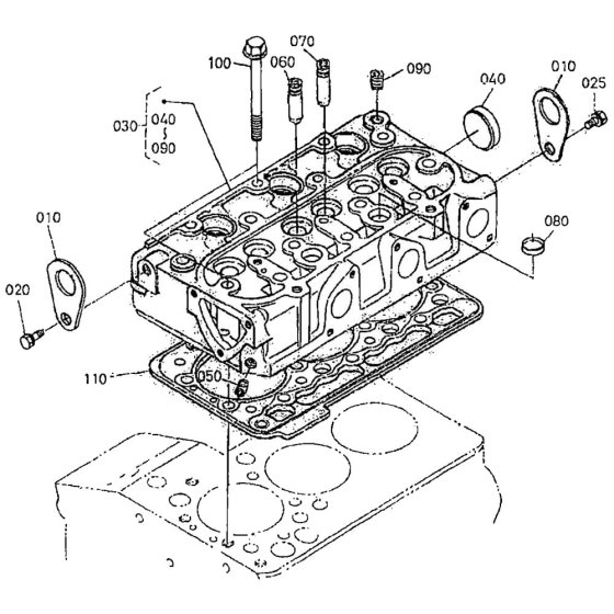 Cylinder Head Assembly for Kubota WG972-GL-E3 Engine