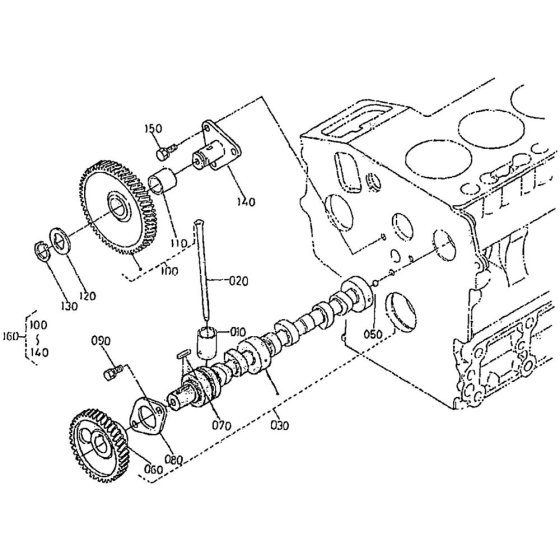 Camshaft Assembly for Kubota WG972-GL-E3 Engine