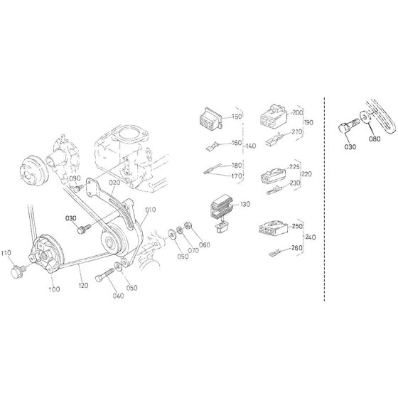 Pulley Assembly for Kubota Z482-E2B Engine
