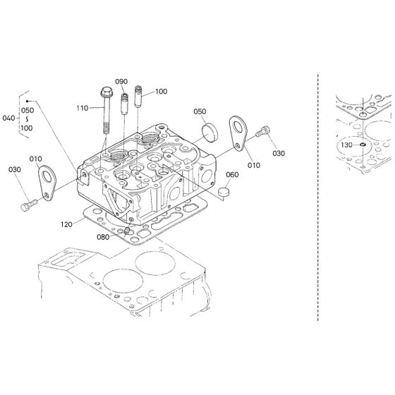 Cylinder Head Assembly for Kubota Z482-E2B Engine