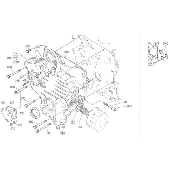 Gear Case Assembly for Kubota Z482-E2B Engine