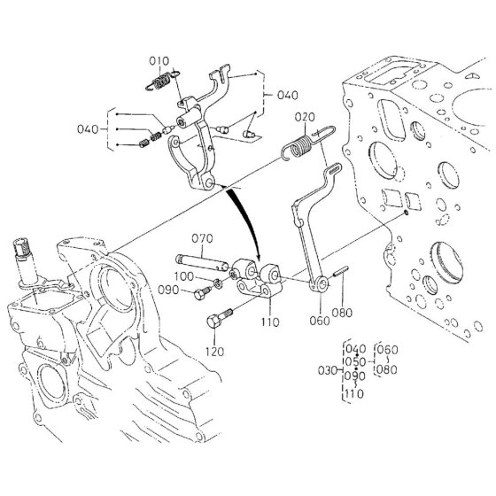 Governor Assembly for Kubota Z482-EB Engine