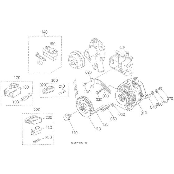 Pulley Assembly for Kubota Z482-EB Engine