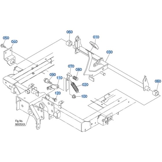 Parking Brake Assembly for Kubota ZD1011 Zero-Turn Mower