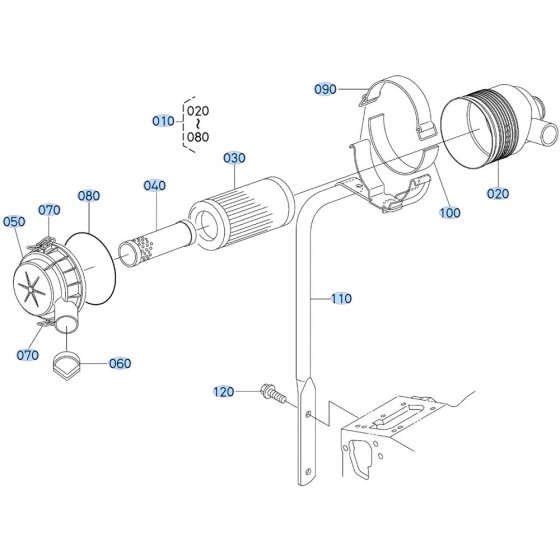 Air Cleaner Assembly for Kubota ZD1011 Zero-Turn Mower