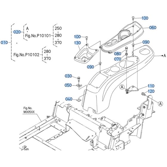 Fender (LH) Assembly for Kubota ZD1011 Zero-Turn Mower