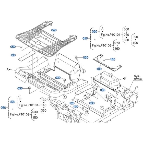 Step Assembly for Kubota ZD1011 Zero-Turn Mower