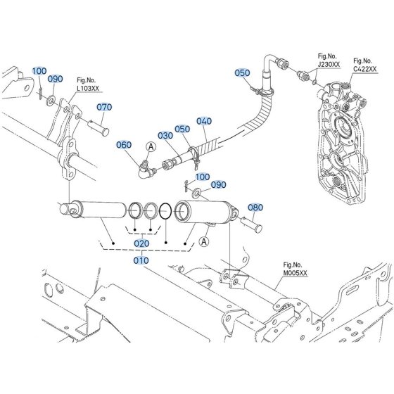 Lift Cylinder Assembly for Kubota ZD1011 Zero-Turn Mower