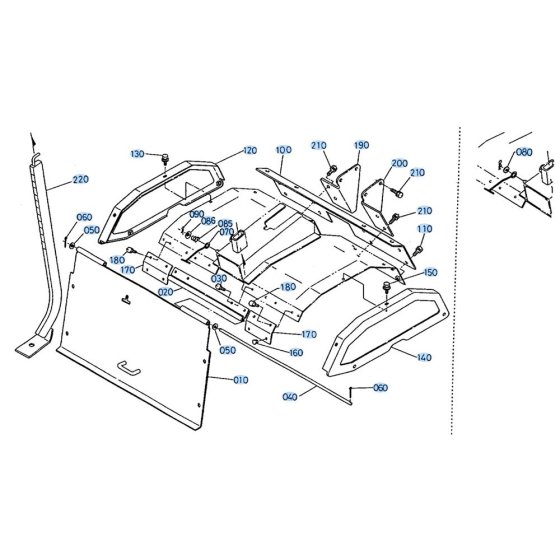 Side Cover Assembly for Kubota AD70 Tiller