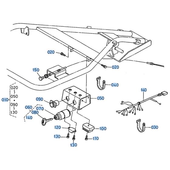 Switch Box Assembly for Kubota AD70 Tiller