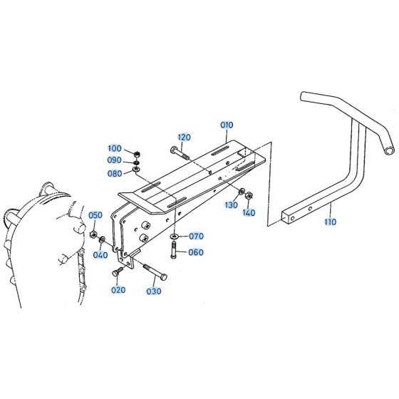 Front Frame Assembly for Kubota AD70 Tiller