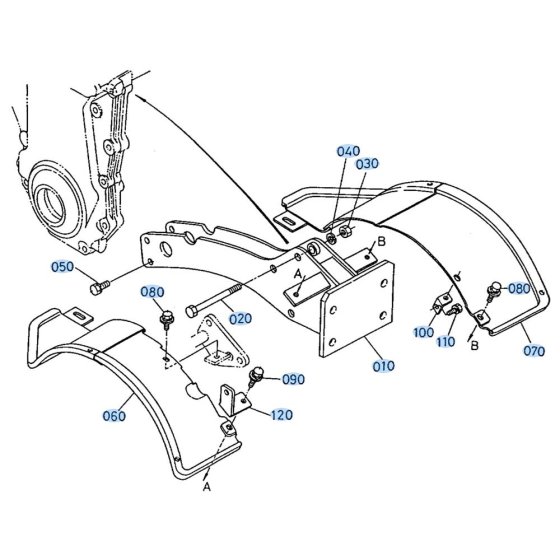 Hitch Assembly for Kubota AD70 Tiller