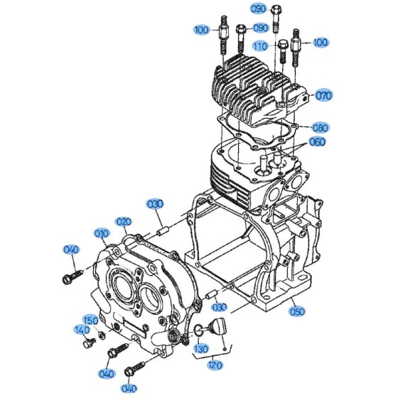 Cylinder Assembly for Kubota AT55 Tiller
