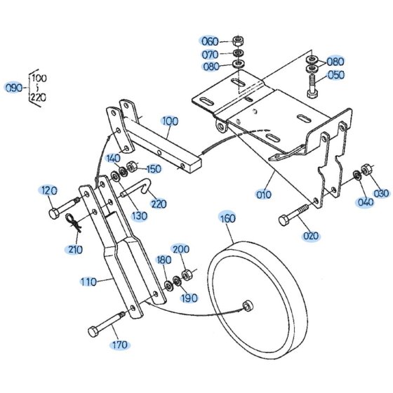 Front Frame Assembly for Kubota AT55 Tiller