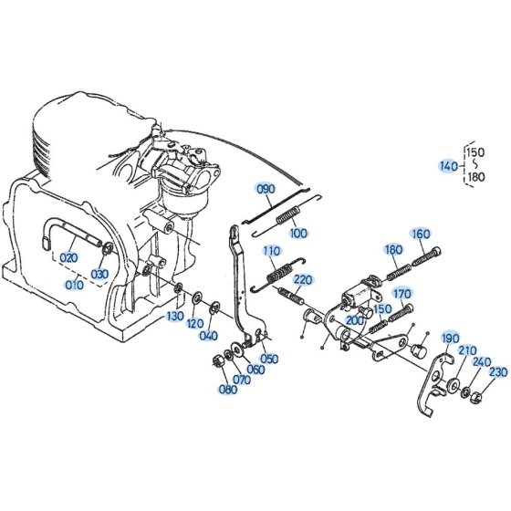 Governor Assembly for Kubota AT55 Tiller