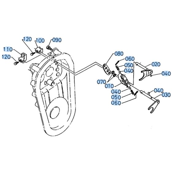 Steering Rod Lever Assembly for Kubota AT60 Tiller