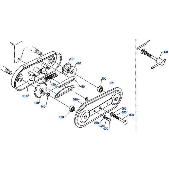 Chain Case Assembly for Kubota AT60 Tiller