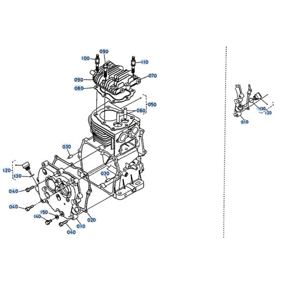 Cylinder Assembly for Kubota AT70S Tiller