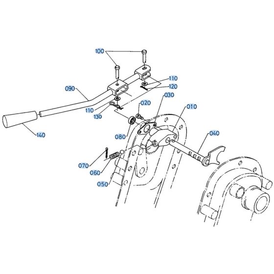 Blade Change Lever Assembly for Kubota AT70S Tiller