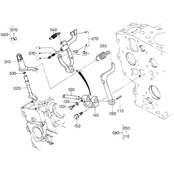 Governor Assembly for Kubota D600-BBS Engine