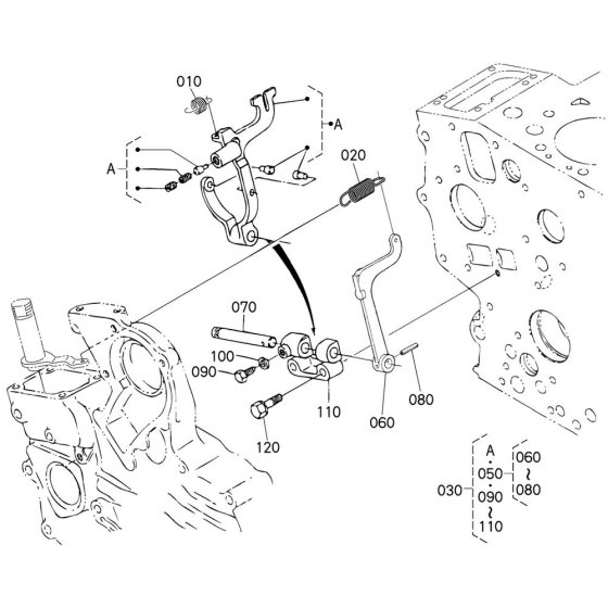 Governor Assembly for Kubota D902-E2B Engine