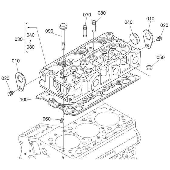 Cylinder Head Assembly for Kubota D902-E2B Engine
