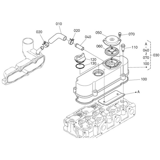 Head Cover Assembly for Kubota D902-E2B Engine