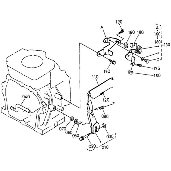 Governor Assembly for Kubota GH130 Engine