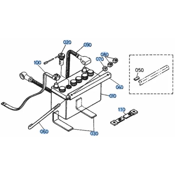 Battery Assembly for Kubota KH101 Mini Excavator