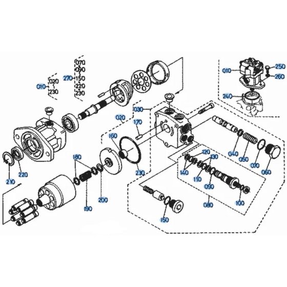 Swivel Motor Assembly for Kubota KH101 Mini Excavator