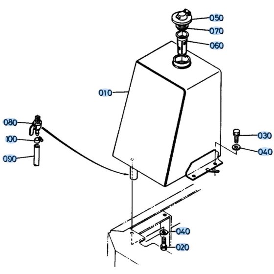 Fuel Tank Assembly for Kubota KH151 Mini Excavator