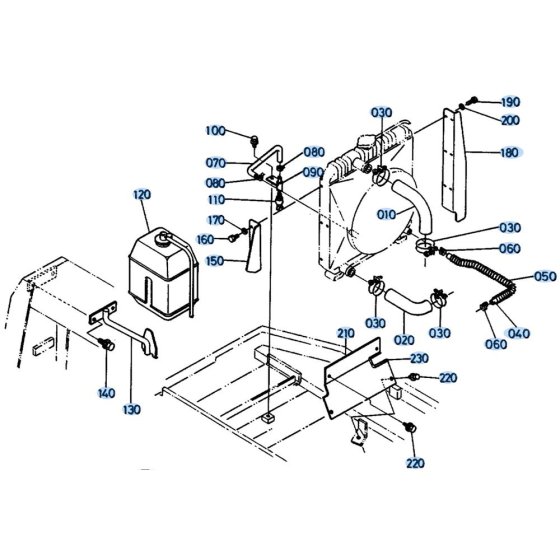Water Pipe Assembly for Kubota KH151 Mini Excavator