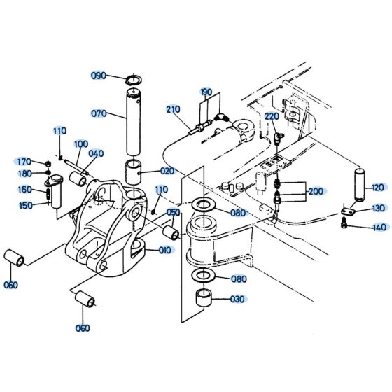 Swing Bracket Assembly for Kubota KH191 Mini Excavator