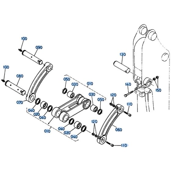 Bucket Link Assembly for Kubota KH191 Mini Excavator