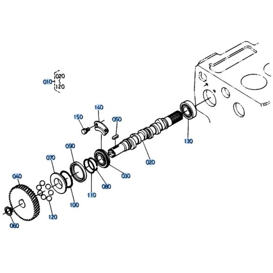 Injection Pump Camshaft Assembly for Kubota KH191 Mini Excavator