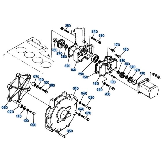 Pump Housing Assembly for Kubota KH191 Mini Excavator