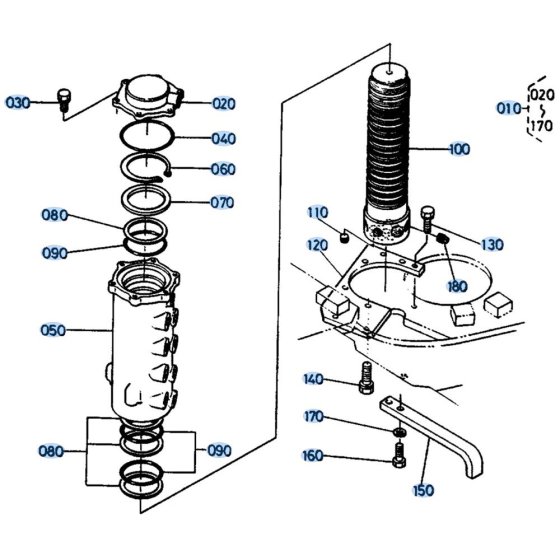 Swivel Joint Assembly for Kubota KH191 Mini Excavator