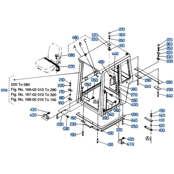 Cabin Assembly for Kubota KH191 Mini Excavator