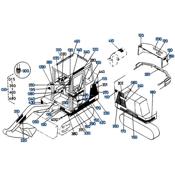 Decals for Kubota KH191 Mini Excavator