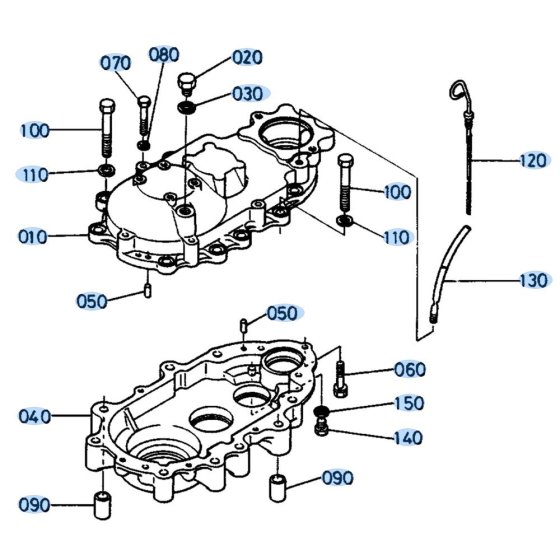 Swivel Gear Case Cover Assembly for Kubota KH191 Mini Excavator