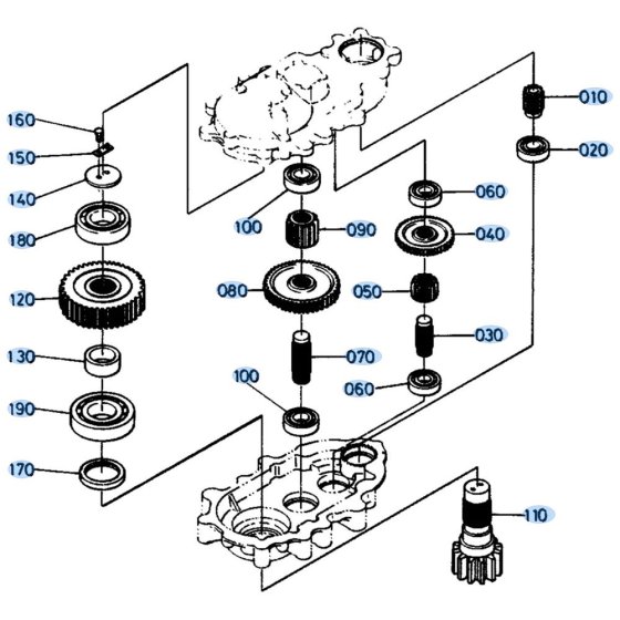 Swivel Gear Assembly for Kubota KH191 Mini Excavator