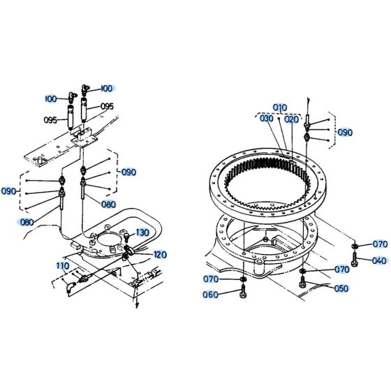 Swivel Bearing Assembly for Kubota KH191 Mini Excavator